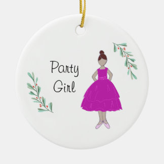 Personalized Nutcracker Party Girl Keepsake Ceramic Ornament