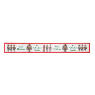 Personalized Nutcracker Soldiers Satin Ribbon