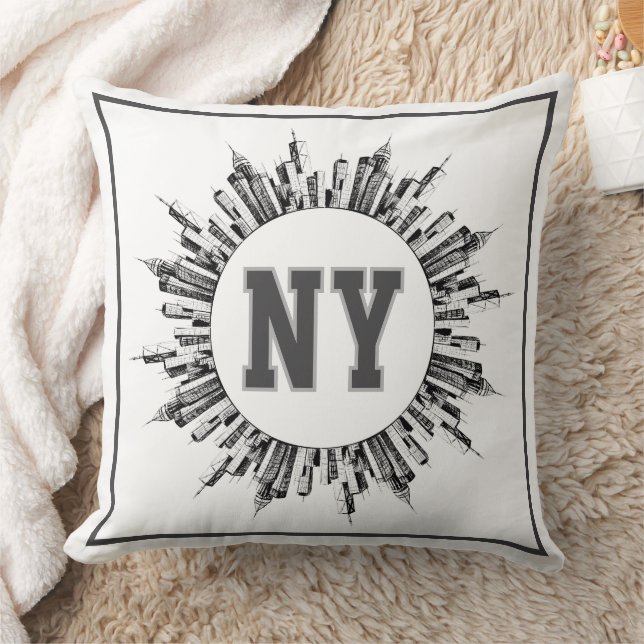 Personalized NY Throw Pillow (Blanket)