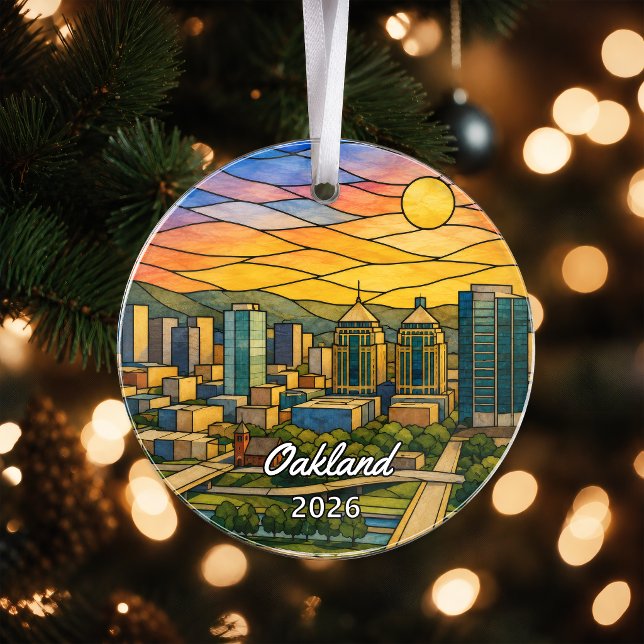 Personalized Oakland Acrylic Ornament, Custom Cali Ornament (Creator Uploaded)