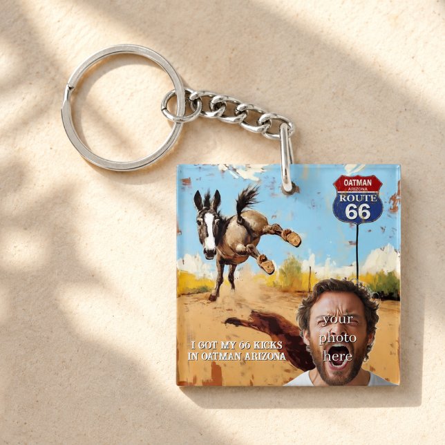 Personalized Oatman Route 66 Photo Keychain (Creator Uploaded)