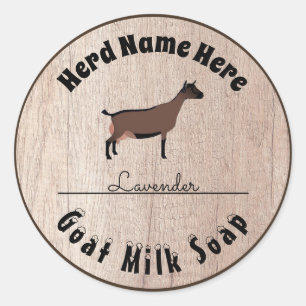 Personalized Oberhasli Goat Milk Soap Classic Round Sticker