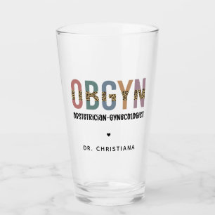Personalized OBGYN Obstetrician Gynecologist Glass