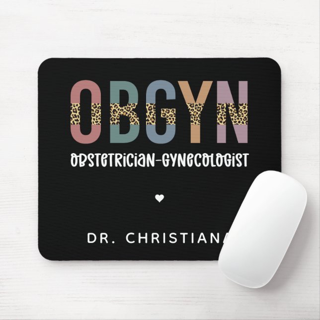 Personalized OBGYN Obstetrician Gynecologist Mouse Pad (With Mouse)