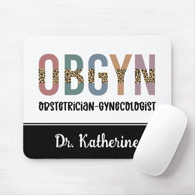 Personalized OBGYN Obstetrician Gynecologist Mouse Pad (With Mouse)