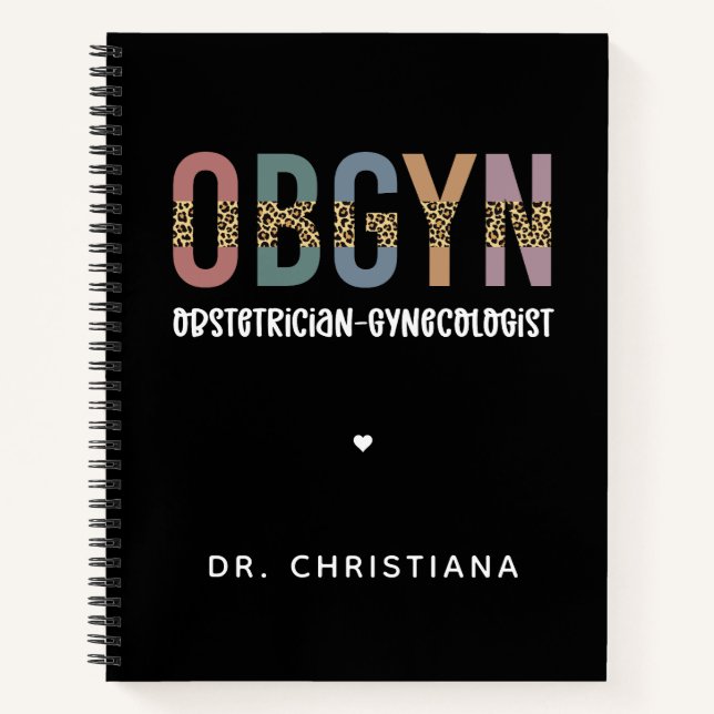 Personalized OBGYN Obstetrician Gynecologist Notebook (Front)