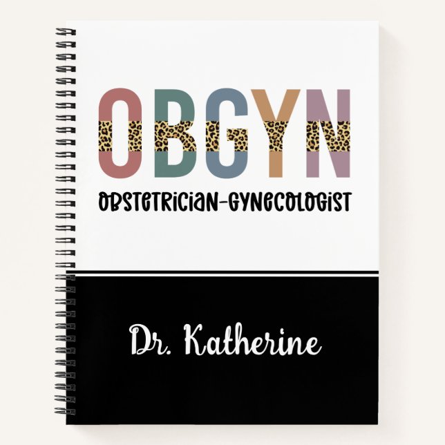 Personalized OBGYN Obstetrician Gynecologist Notebook (Front)
