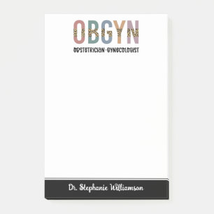 Personalized OBGYN Obstetrician Gynecologist Post-it Notes