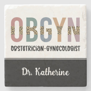 Personalized OBGYN Obstetrician Gynecologist Stone Coaster