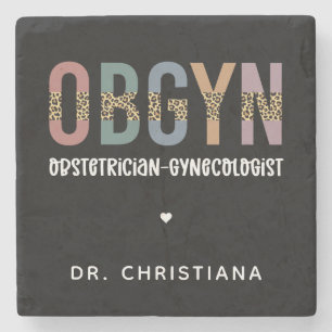 Personalized OBGYN Obstetrician Gynecologist Stone Coaster
