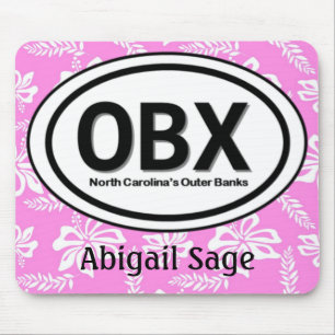 Personalized OBX Outer Banks Pink Mousepad