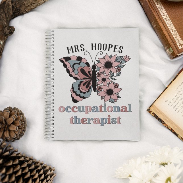 Personalized Occupational Therapist Butterfly Notebook (Creator Uploaded)