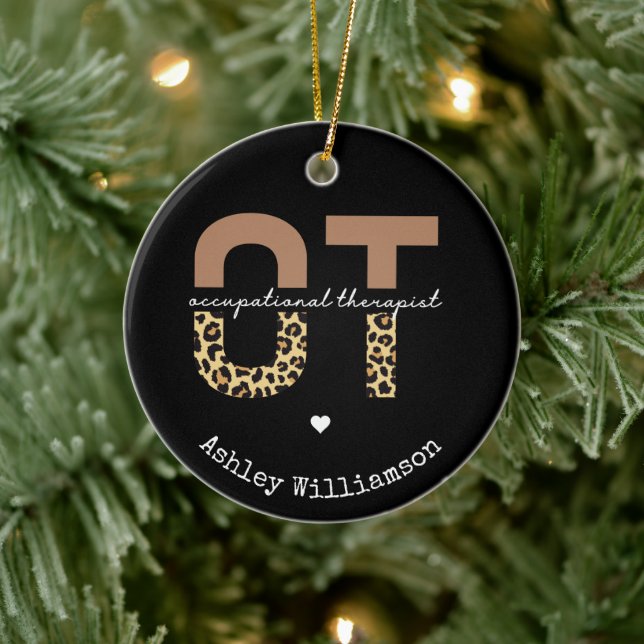 Personalized Occupational therapist OT Gift Ceramic Ornament (Tree)