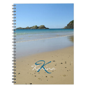 Personalized Ocean Beach Spiral Notebook