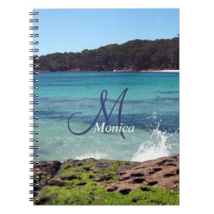 Personalized Ocean Beach Spiral Notebook