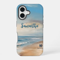 Personalized Ocean Beach Vacation Scene