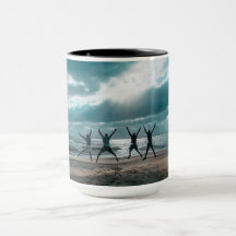 Personalized Ocean beach view Scene coffee
