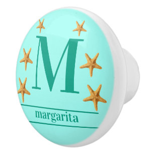 Personalized Ocean Green Knob w/ Ocean Green 