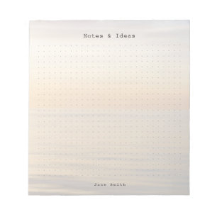 Personalized ocean sunset aesthetic dot Grid Notepad