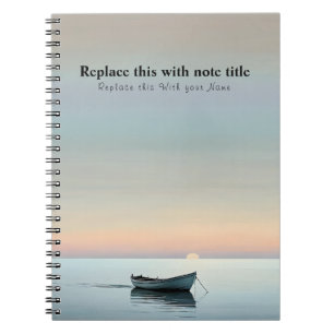 Personalized Ocean Sunset Notebook