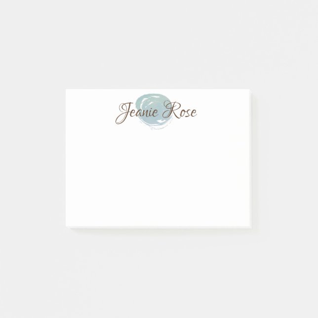 PERSONALIZED OCEAN SWIRL Post-it notes (Front)