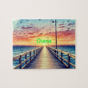 Personalized Ocean view Jigsaw Puzzle