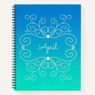 Personalized Ocean Waves Notebook