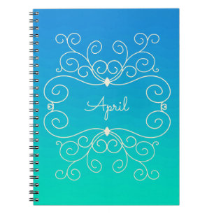 Personalized Ocean Waves Notebook
