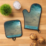 Personalized Ocean Wedding Sky Oven Mitt & Pot Holder Set<br><div class="desc">Personalized Ocean Wedding Sky Oven Mitt & Pot Holder Set</div>