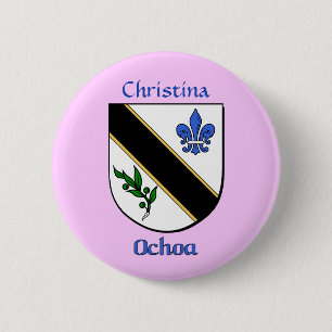 Personalized Ochoa Historical Shield 2 Inch Round Button