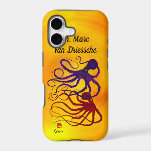 Personalized Octopi On Yellow - Tough Phone Case