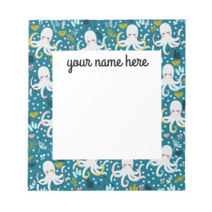 Personalized Octopus Notepad