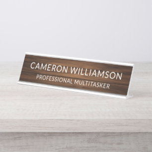 Personalized Office Humor Professional Multitasker Desk Name Plate
