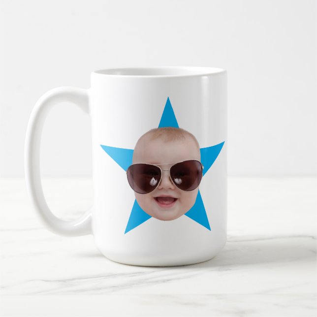 Personalized Office Star Face Custom Face Gift  Coffee Mug (Left)