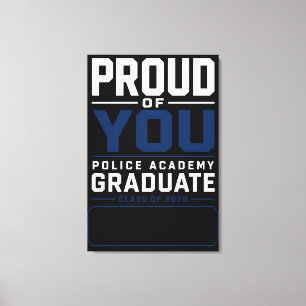 Personalized Officer Graduation 2026 Gift Canvas Print