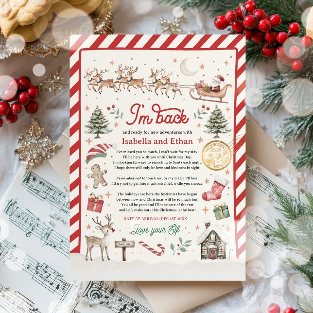 Personalized Official Elf Arrival Letter For Kids Invitation (Creator Uploaded)