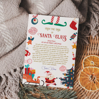 Personalized Official North Pole Letter From Santa Invitation