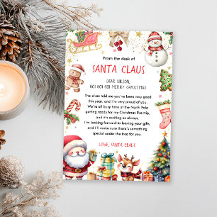 Personalized Official North Pole Letter From Santa Invitation