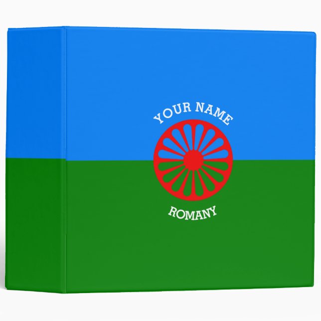 Personalized Official Romany gypsy travellers flag Binder (Front/Spine)