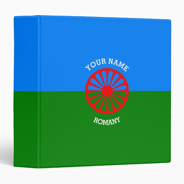 Personalized Official Romany gypsy travellers flag Binder (Front/Spine)