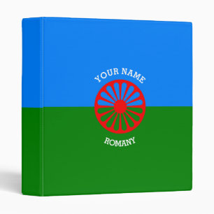 Personalized Official Romany gypsy travellers flag Binder