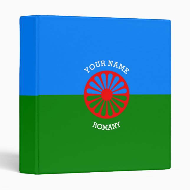 Personalized Official Romany gypsy travellers flag Binder (Front/Spine)