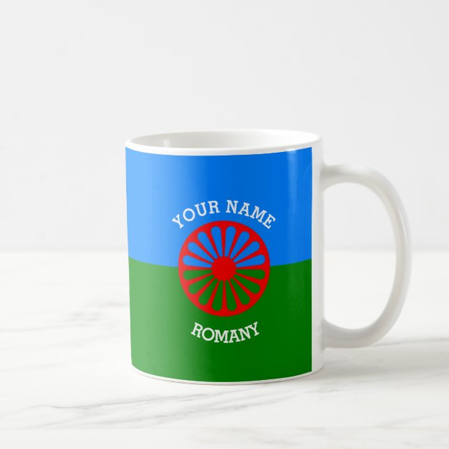 Personalized Official Romany gypsy travellers flag Coffee Mug (Right)