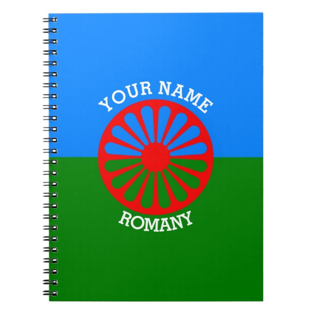 Personalized Official Romany gypsy travellers flag Notebook (Front)
