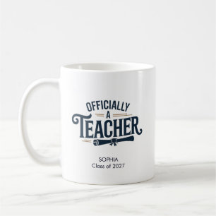 Personalized Officially A Teacher Graduation Gift Coffee Mug