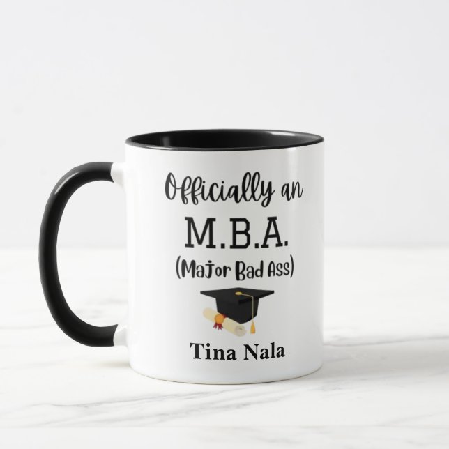 Personalized Officially An M.B.A Mug (Left)