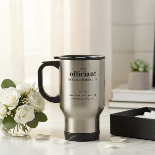 Personalized Officiant Wedding Gift Travel Mug