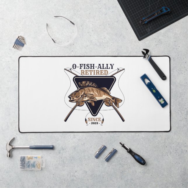 Personalized Ofishally Retired Funny Retirement Desk Mat (Workstation)