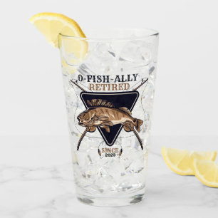 Personalized Ofishally Retired Funny Retirement Glass