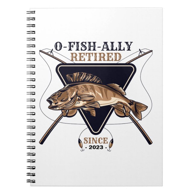 Personalized Ofishally Retired Funny Retirement Notebook (Front)